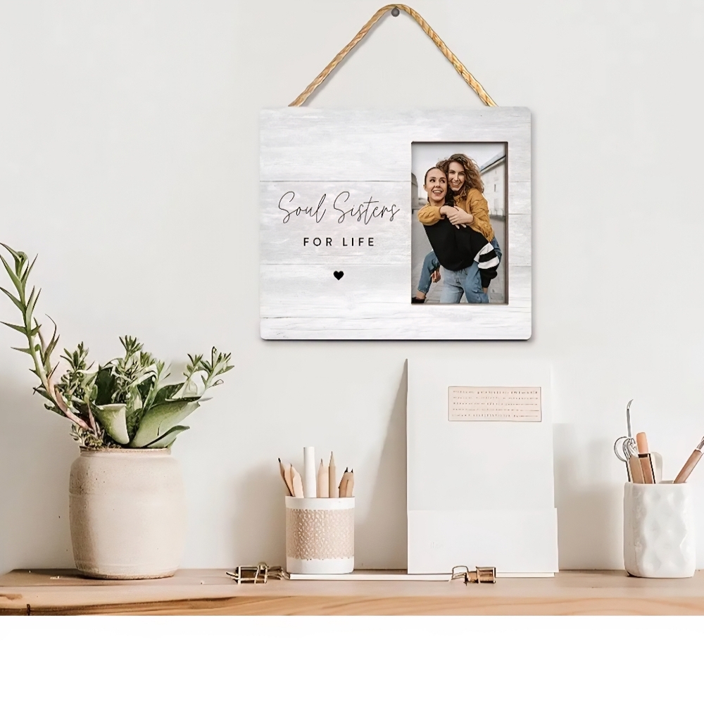 Soul Sister for Life Picture Frame, 4X6 Photo Frame (Grey) Gift Idea